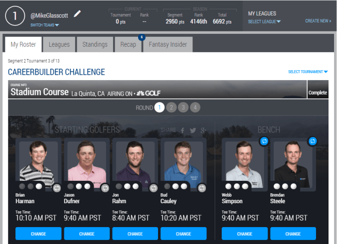 CB Challenge PGATOUR 2018