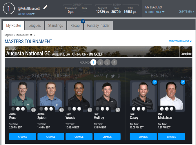 Masters PGATOUR Game 18